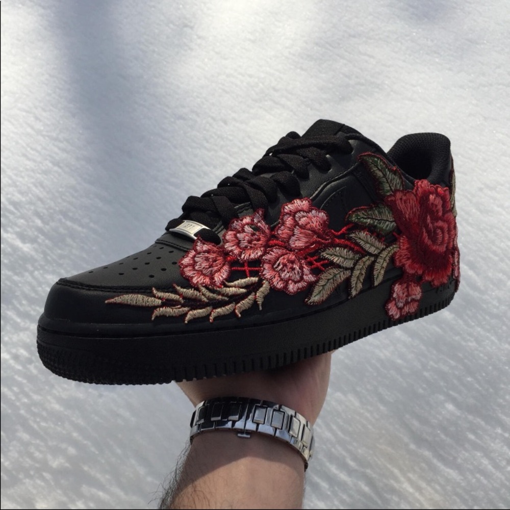 Custom nikes with Roses
